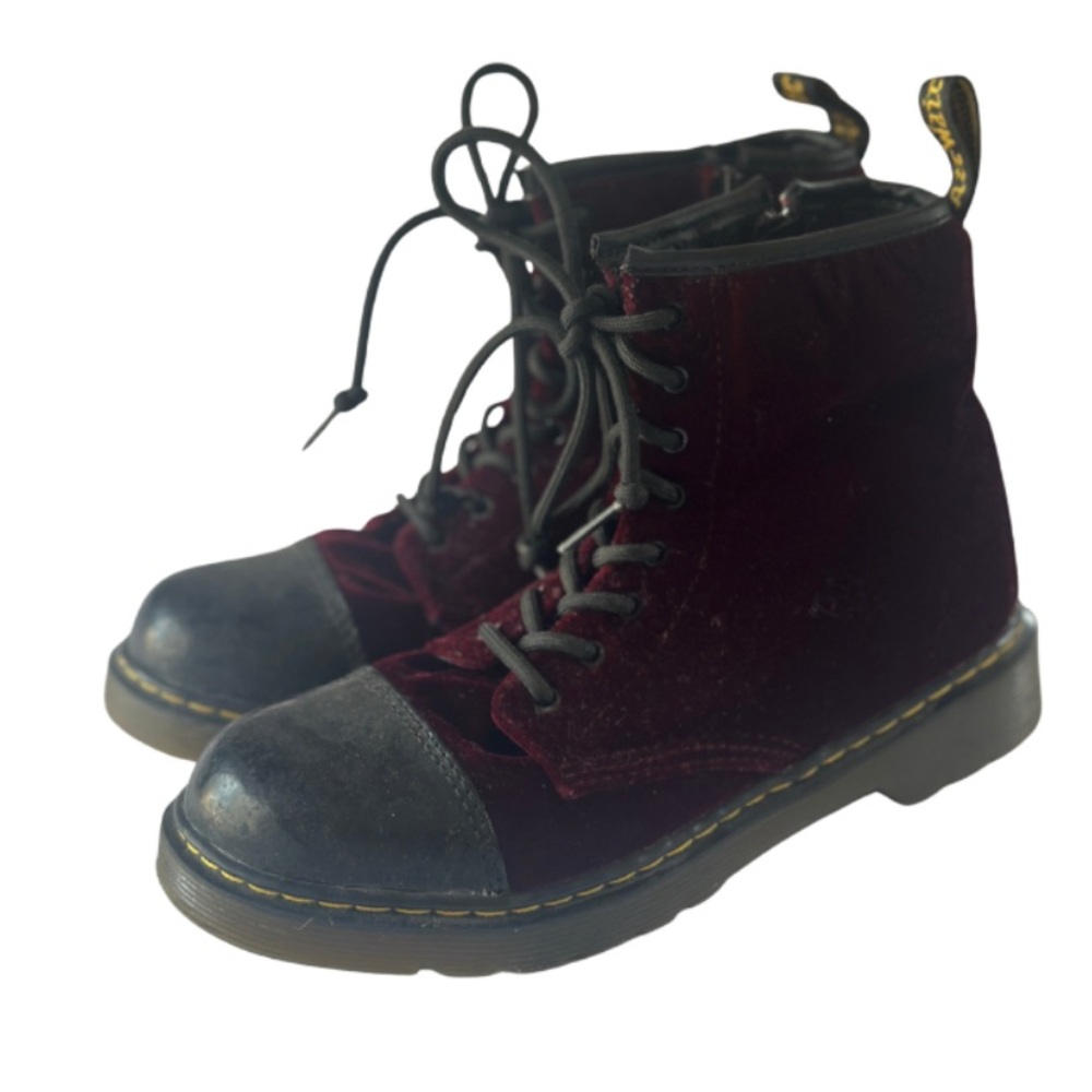 Dr. Martens Pooch Velvet Combat Boots